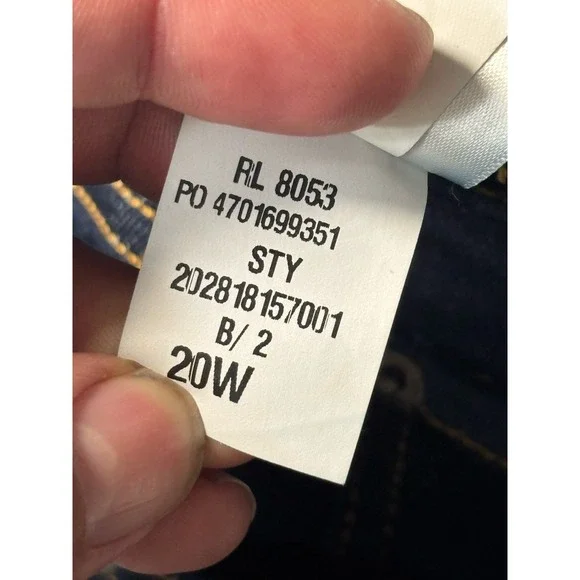 Lauren Ralph Lauren Modern Fit Stretch Jeans Womens 20W Dark Wash 27 Inseam - Picture 6 of 9